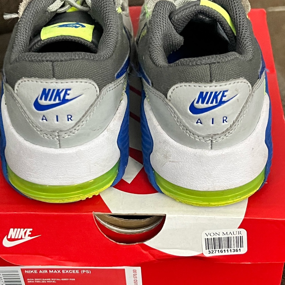 Nike Air Max Excee Kids Sneakers - Gray, Blue, Lime